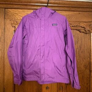 Patagonia rain jacket. Purple Hooded Jacket